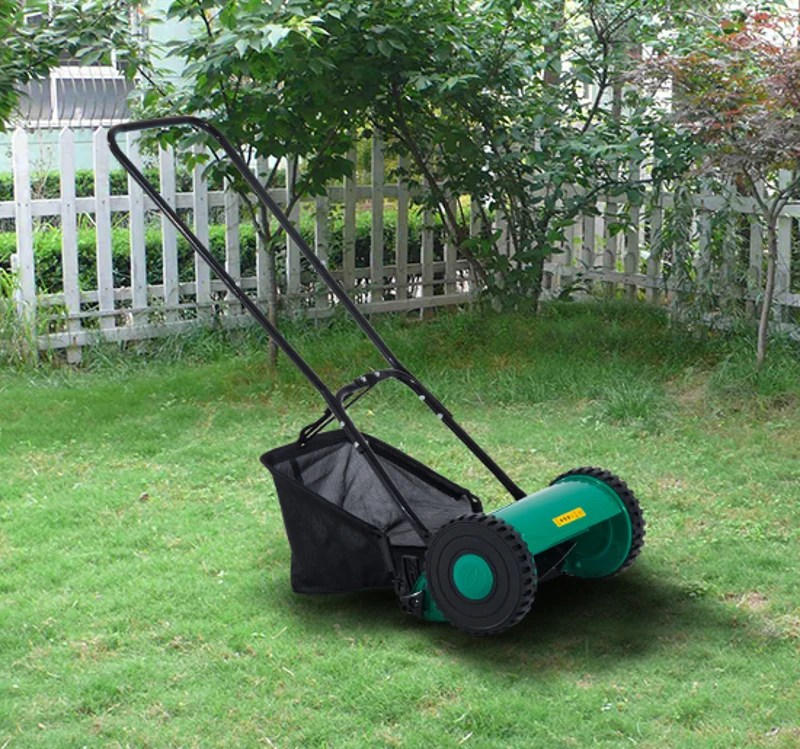 Outsunny 12" Manual Push 5-Blade Lawn Mower with Grass Catcher Bag