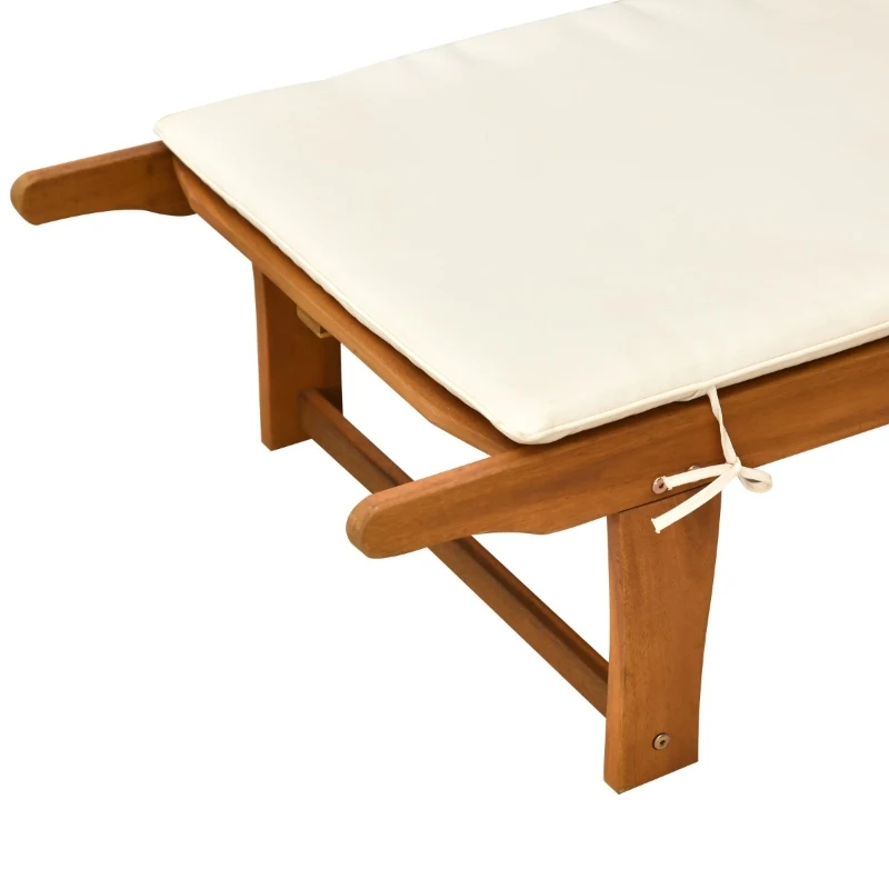 Outsunny Reclining Relaxing Chaise Lounge Chair with 4-Level Adjustable Backrest & Convenient Pull-Out Side Tray