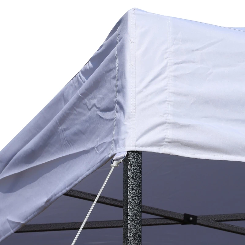 Outsunny 10' x 20' Pop Up Canopy Tent, Instant Sun Shelter, Tents for Parties, Height Adjustable, with Wheeled Carry Bag, for Outdoor, Garden, Patio, White
