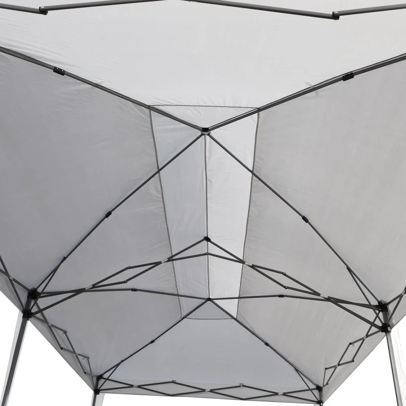 Open Box Outsunny 10x20 Pop Up Canopy Outdoor Instant Shelter Gazebo Party Tent with Carrying Bag and 2-Tier Roof - White