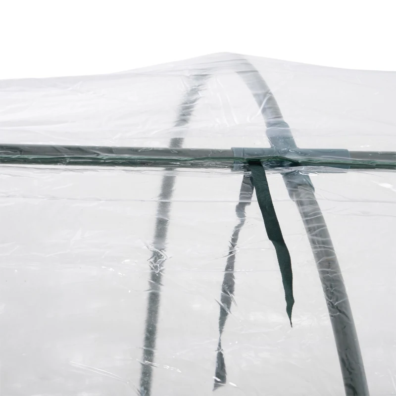 Outsunny 7' x 3' x 2.5' Mini Greenhouse, Portable Tunnel Green House with Roll-Up Zippered Doors, UV Waterproof Cover, Steel Frame, Clear