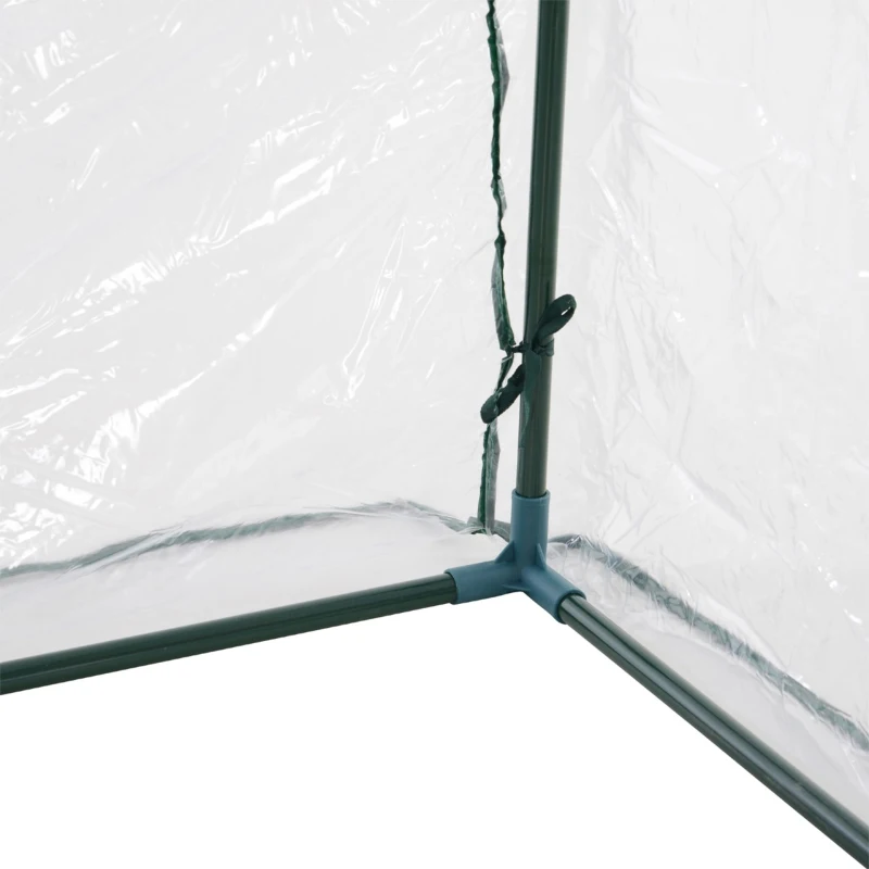 Outsunny 7' x 3' x 2.5' Mini Greenhouse, Portable Tunnel Green House with Roll-Up Zippered Doors, UV Waterproof Cover, Steel Frame, Clear