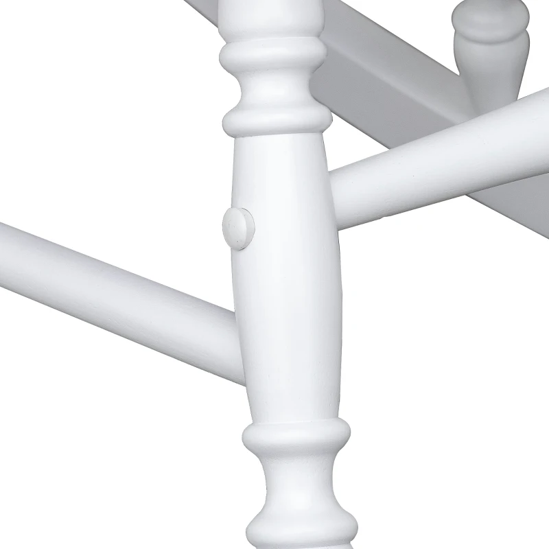 HomCom Wooden Baby Nursery Rocking Chair - White