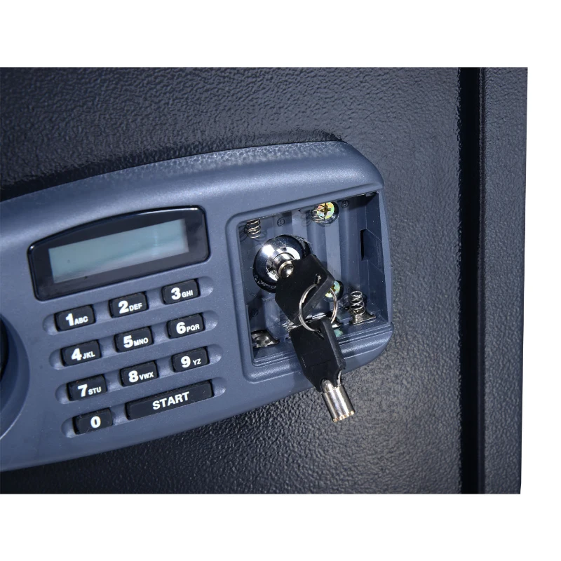 HomCom 20" x 14" x 14" Two Shelf Home Security Safe with Electronic Keypad - Black