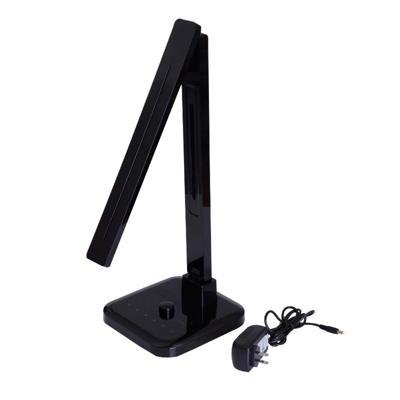 HomCom Deluxe LED Desk Lamp w/ Bluetooth Speaker & FM Radio - Black