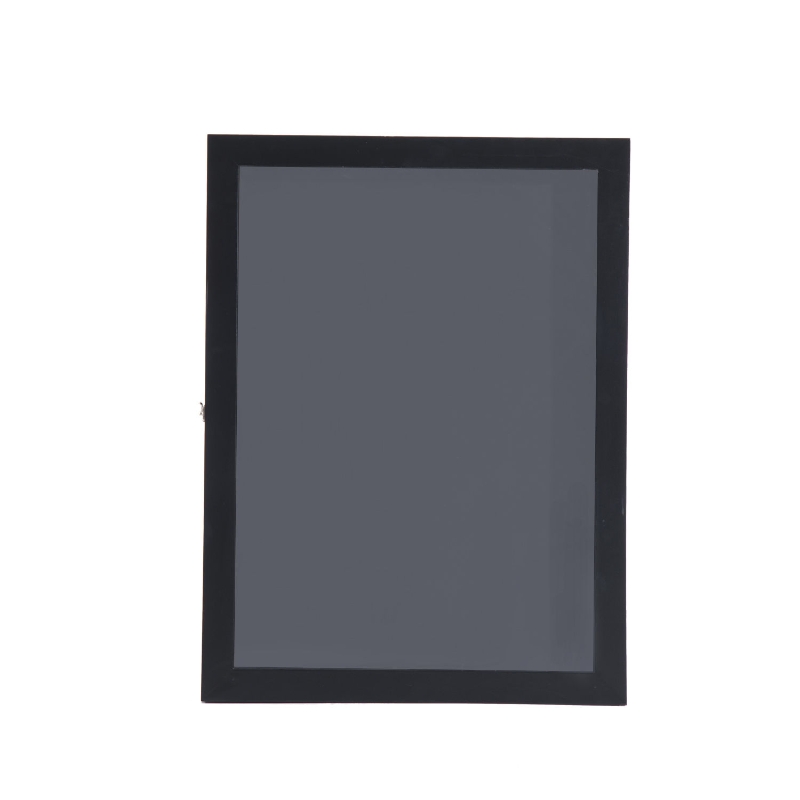 Open Box HomCom 32" x 24" Wooden Wall Mounted Jersey Memorabilia Shadow Box Display Case with Latch - Black