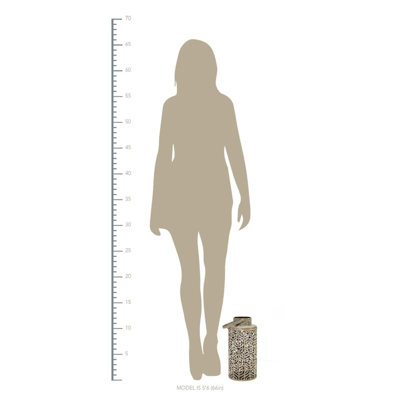 Stratton Laser Cut Distressed Lantern