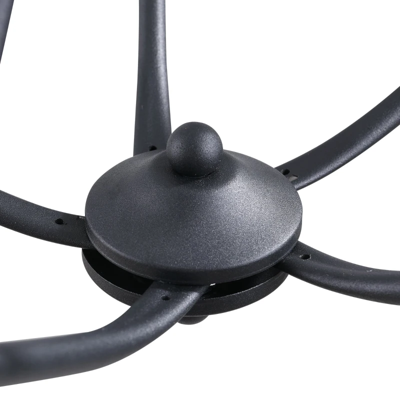 HOMCOM 5 Lamp-socket Foldable Retro Pendant Lamp Wrought Iron Decoration Lamp