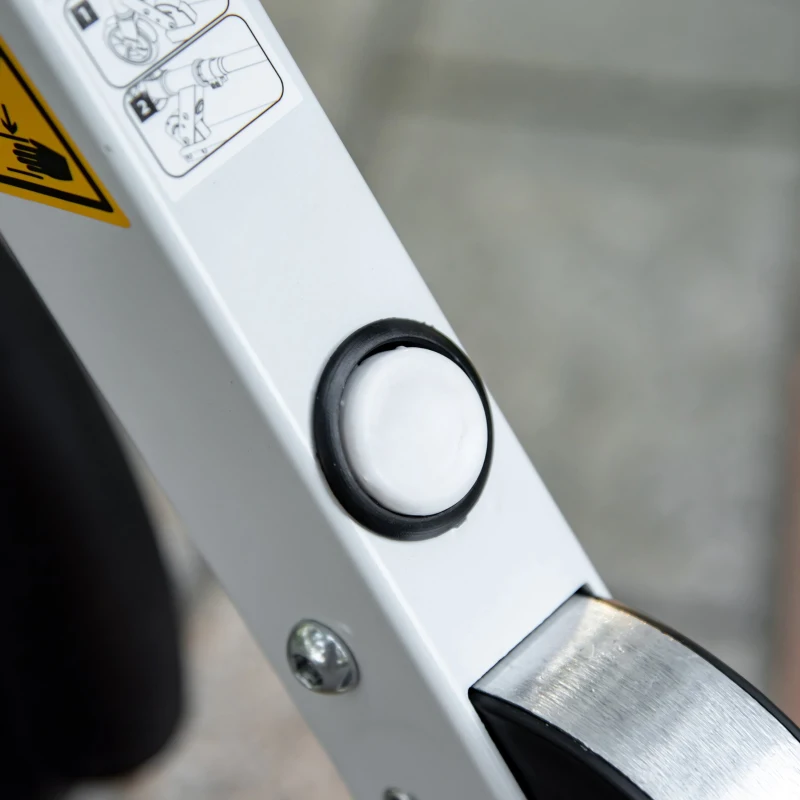 Soozier Foldable Kick Scooter for Teens Ages 12 Years and Up, Lightweight Scooters with Big Wheels, Adjustable Handlebars, One-Kick Open Mechanism and Dual Brakes System for Adult Teenage, White