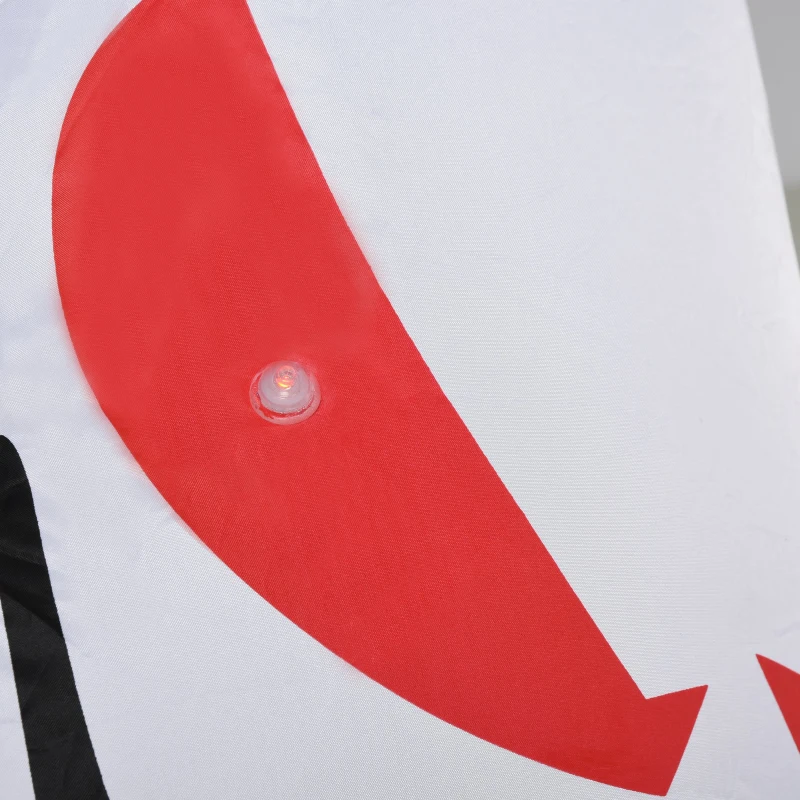 HOMCOM 8' Halloween Inflatable Ghost Yard Decoration for Indoors & Outdoors with Evil Fire Flame LED Lights