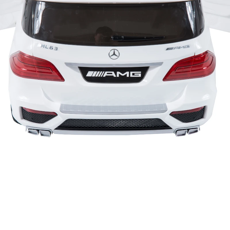 Mercedes Benz ML63 12V Kids Electric Ride On Car with MP3 and Remote Control - White