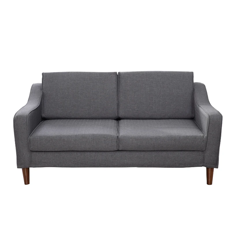 HomCom Two-Seat Sofa - Dark Gray