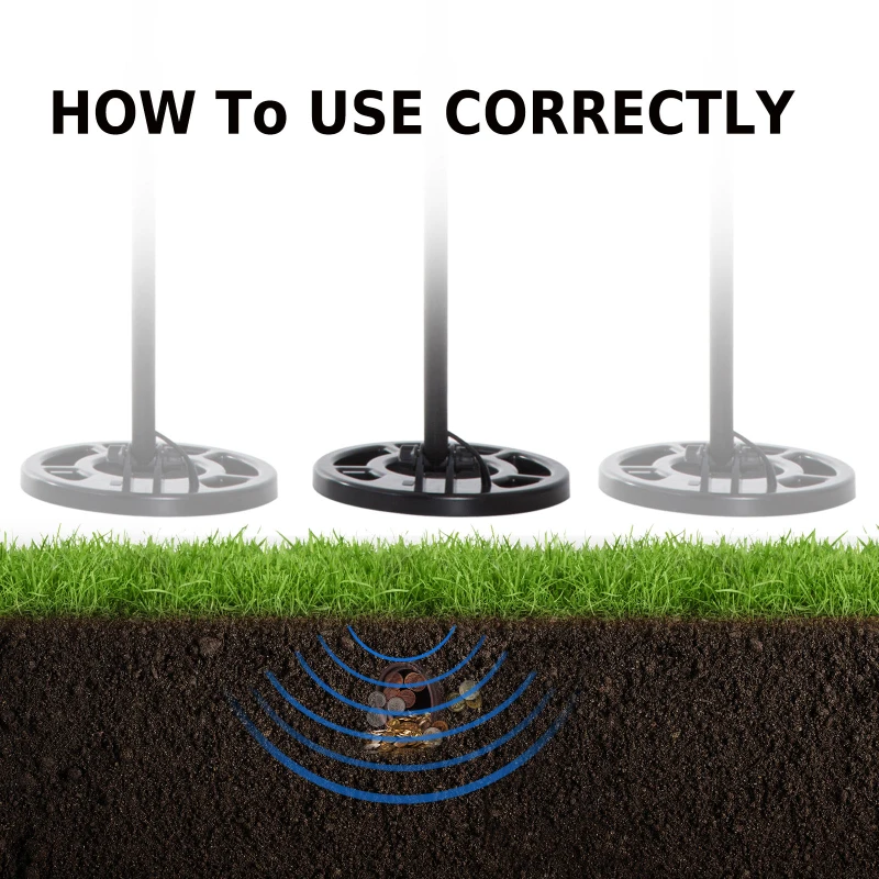 Outsunny Metal Detector Water-resistant Search Coil