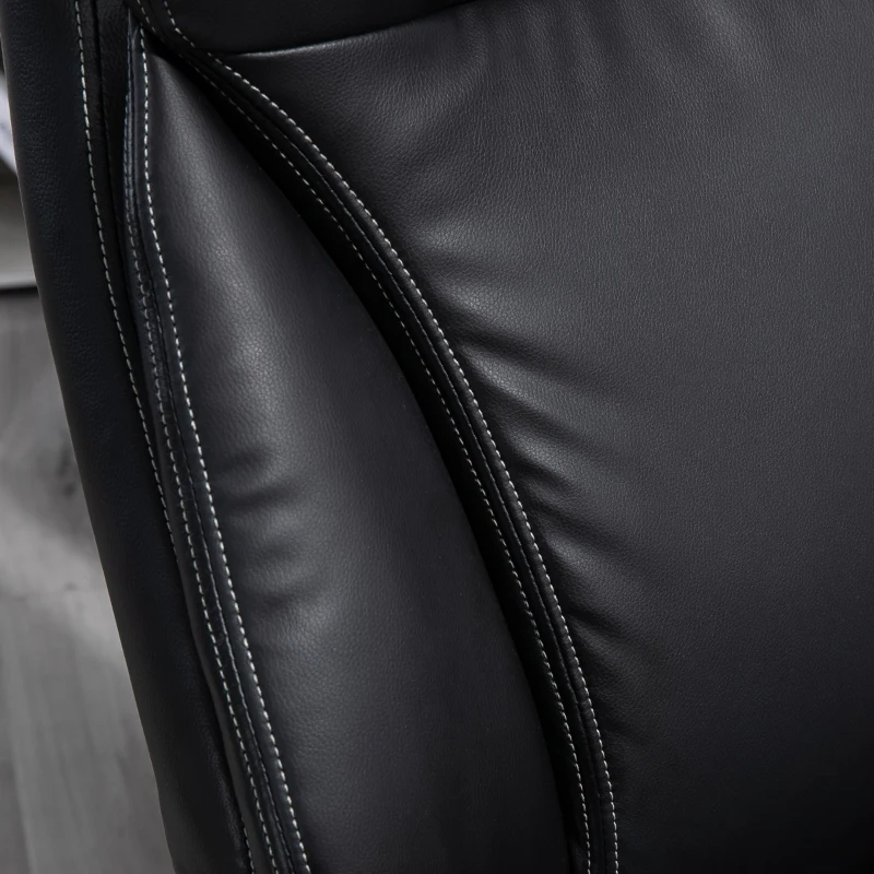 Vinsetto 6 Vibrating Massage Office Chair, Heavy-Duty Ergonomic Desk Chair with 5 Modes, Padded Armrest, Rolling Swivel PU Leather Task Computer Chair for Adults