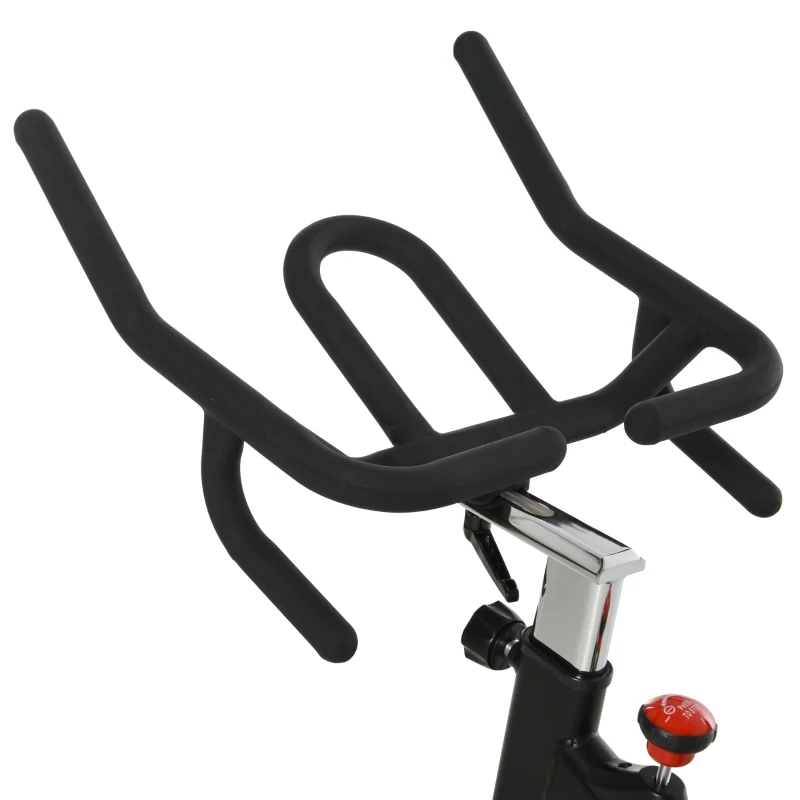 Soozier Stationary Fitness Exercise Bike with 40lbs Flywheel Cycling Cardio Workout  Belt Drive Racing Machine with Adjustable Resistance for Home Gym