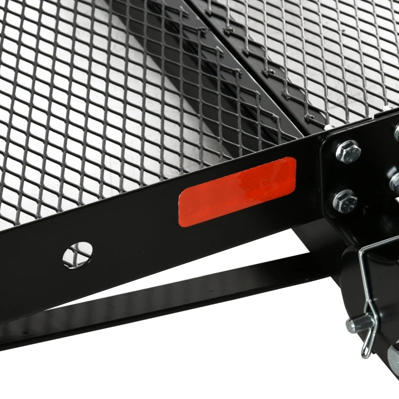 Aosom Hitch Mount Cargo Carrier, 59''x19''x5'' Folding Luggage Basket with 350 lbs Capacity Fits 2'' Receiver for Car SUV