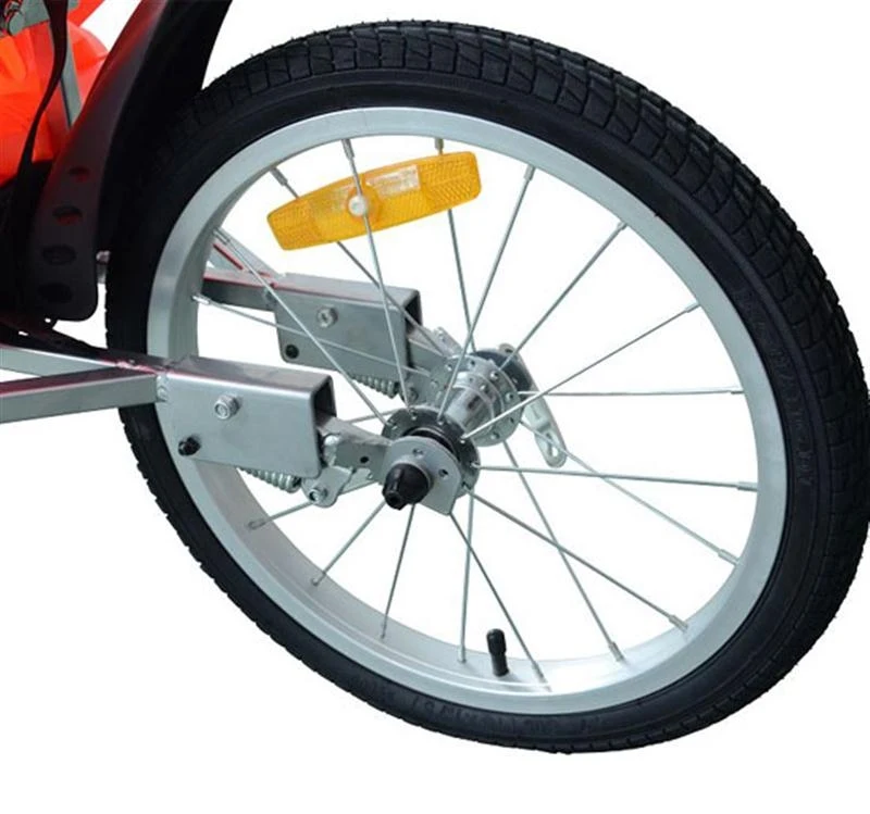 Aosom Solo Single -Wheel Bicycle Cargo Bike Trailer - Orange