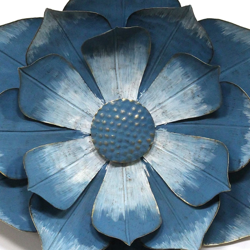 Stratton Blue Ipomoea Metal Flower