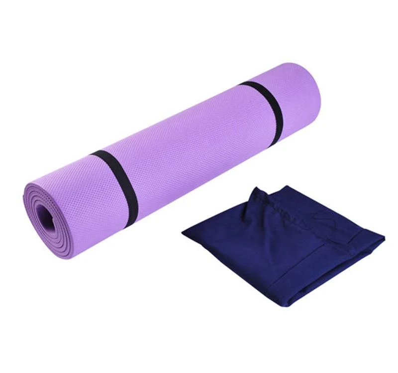 Soozier Extra Thick Non-Skid Deluxe Yoga Mat w/ Carrying Bag - 71" x 24" x 5/16" - Purple