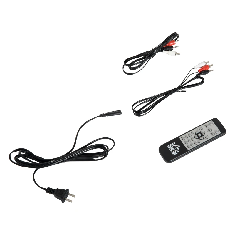 HomCom 50 Watt Portable Bluetooth Subwoofer Speaker System with LED Party Lights