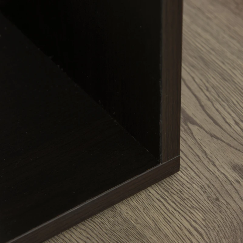 HOMCOM 5-Tier Contemporary Wood Bookcase with Open Storage Display Rack for Home, Office, and Study - Dark Coffee