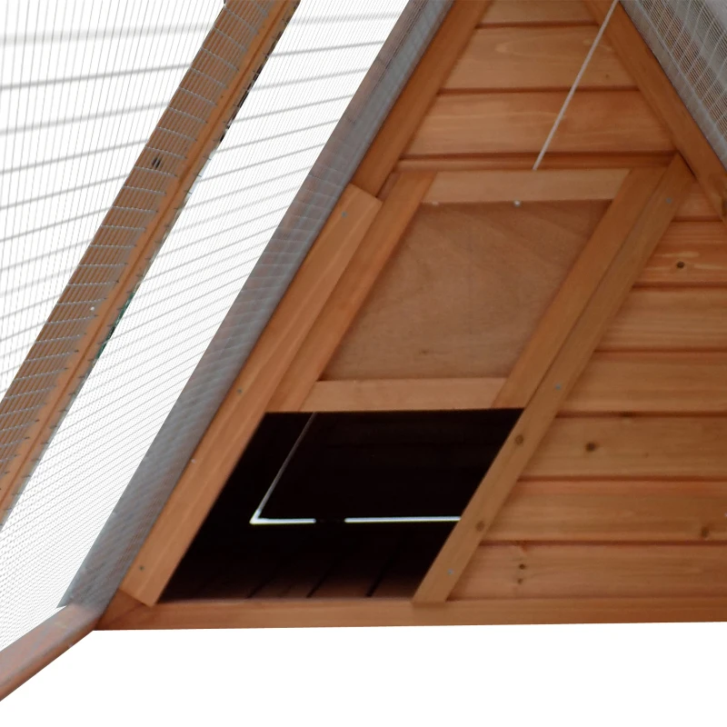 Pawhut Triangle Wooden Animal House Chicken Coop