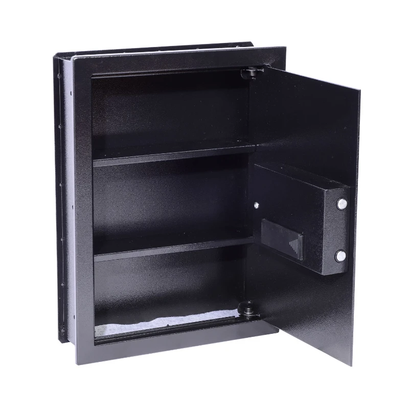 Open Box HomCom 19" x 14" x 4" Digital Wall Mounted Home Security Storage Safe - Black