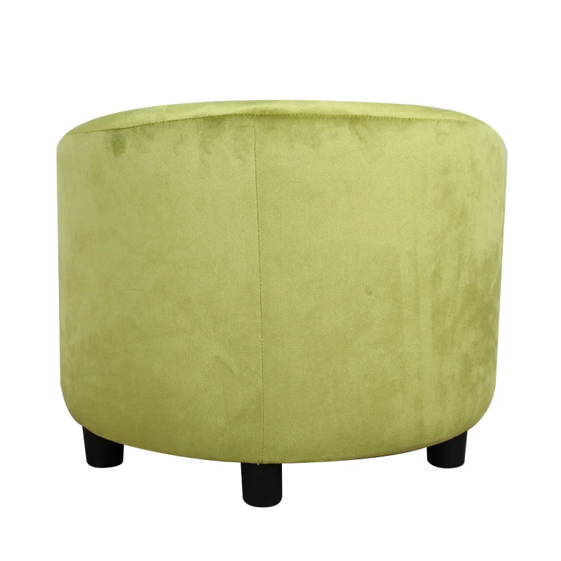 Qaba Velvet Kids Armchair Kids Furniture with Armrest, Plastic Legs - Green