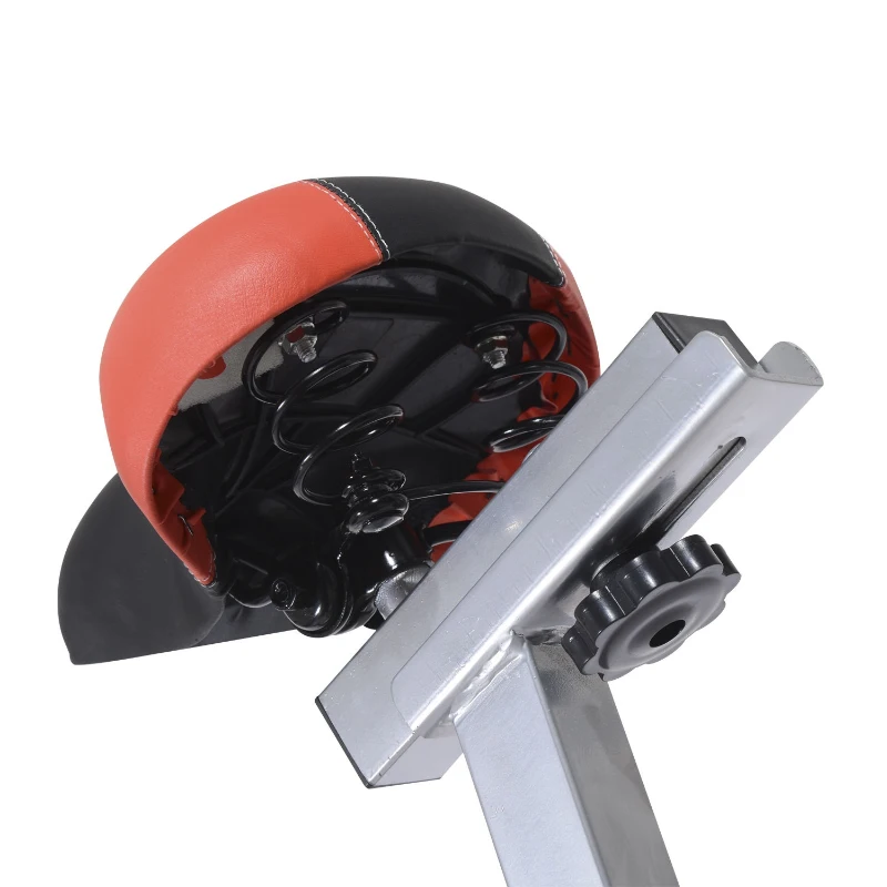 Soozier Pro Upright Indoor Cardio Bike with LCD Monitor – White and Red