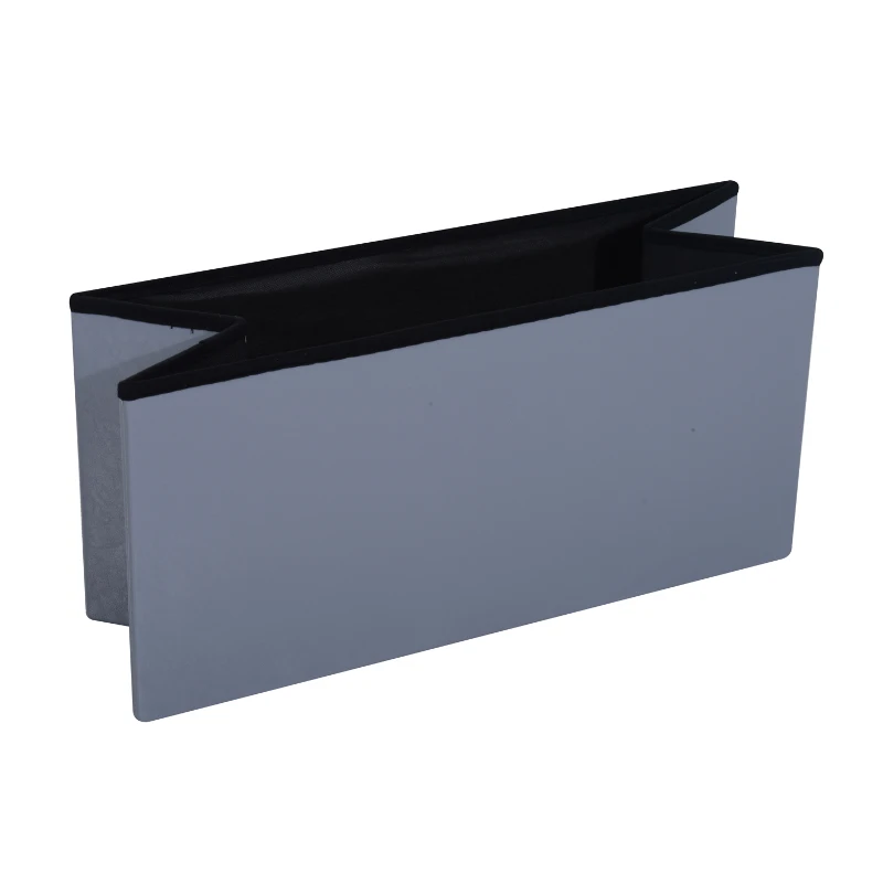 HomCom 30" Folding Tufted Storage Ottoman Bench - Gray