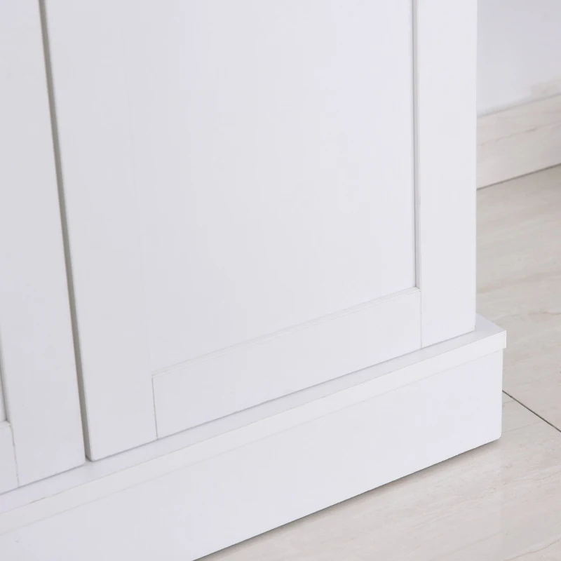 HOMCOM 71" Buffet with Hutch, Kitchen Pantry Cabinet, Bookcase with Drawers & Shelves for Living Room, White