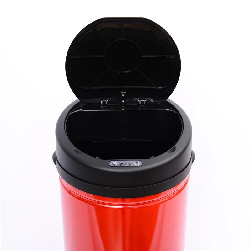 HomCom 13 Gallon Touchless Infrared Motion Sensor Trash Can Garbage Bin - Red