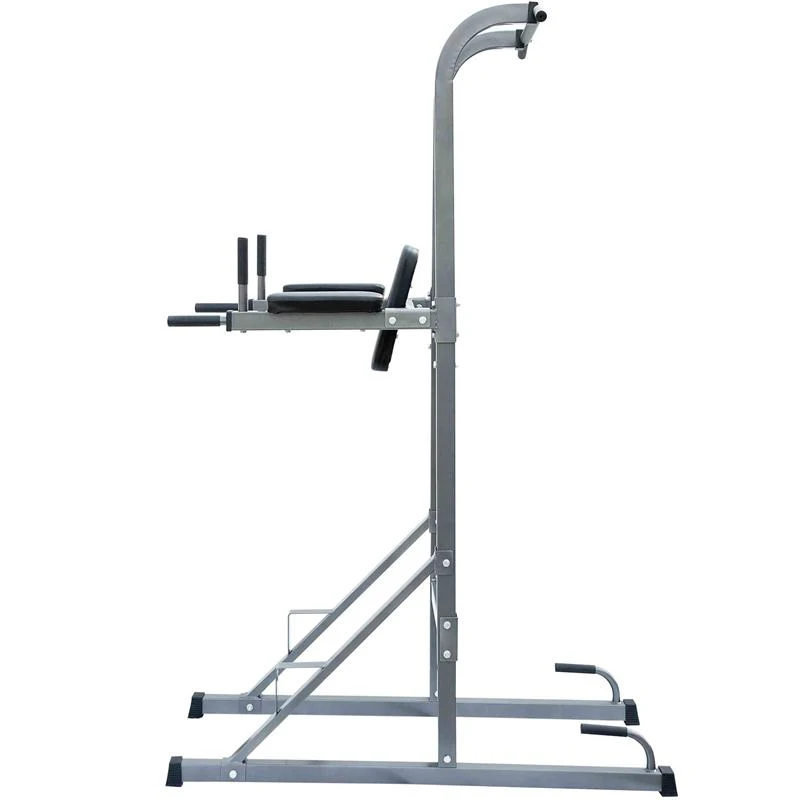 Soozier Upper Body Exercise Fitness Power Tower w/ Dip Station & Pull Up Bar