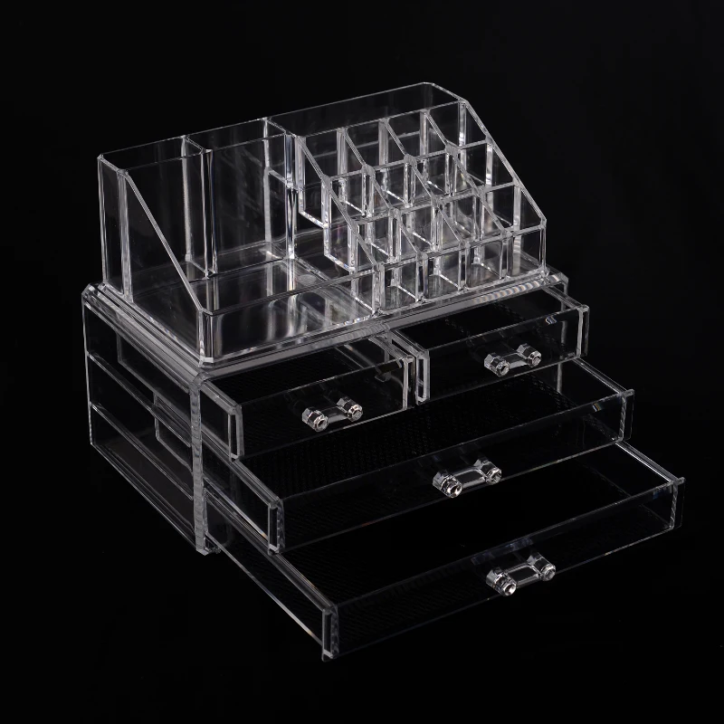 Acrylic Makeup and Jewelry Storage Case Clear