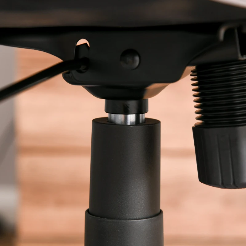 Vinsetto Mid Back Linen Fabric Home Office Chair, Computer Task Chair with Ergonomic Lined Wide Seat, Thick Padding, and 360° Swivel Wheels, Gray