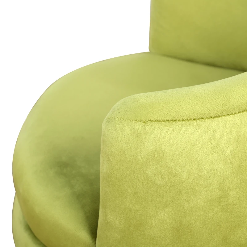 Qaba Velvet Kids Armchair Kids Furniture with Armrest, Plastic Legs - Green