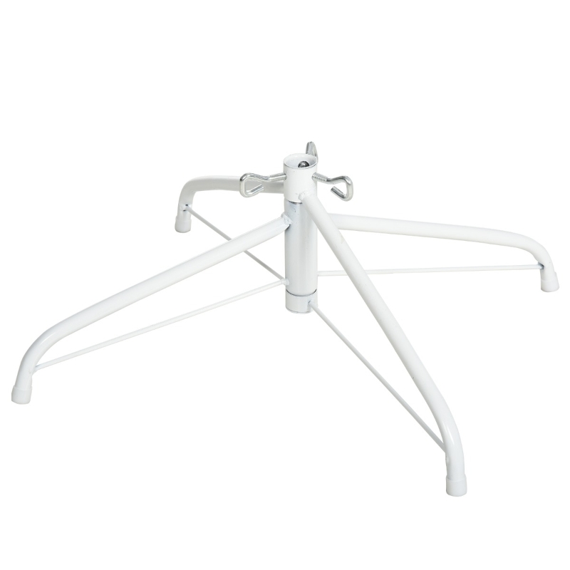 HOMCOM 6ft Tall Fir Artificial Christmas Tree with Realistic Branches, 230 Multi-Color Fiber Optic LED Lights and 230 Tips, White