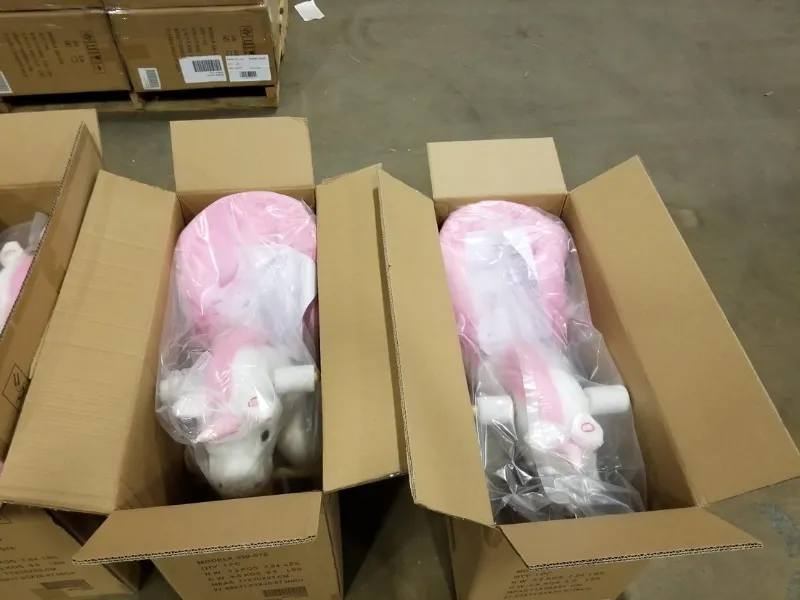 Open Box (Cosmetic Blemish) Qaba Kids Wooden Plush Ride-On Unicorn Rocking Horse Toy with Sing Along Songs