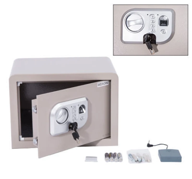 HomCom 13.8" Fingerprint Digital Electronic Gun Safe Box w/ Keypad Lock Security