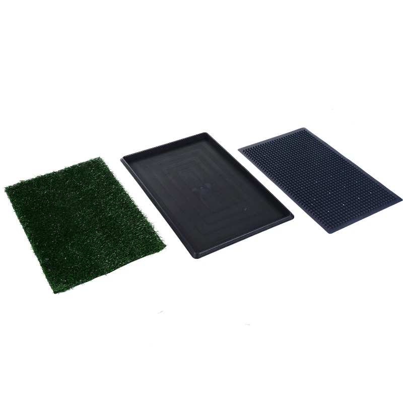 PawHut 20" x 30" Portable Potty Training Fake Grass For Dogs and Small Animals