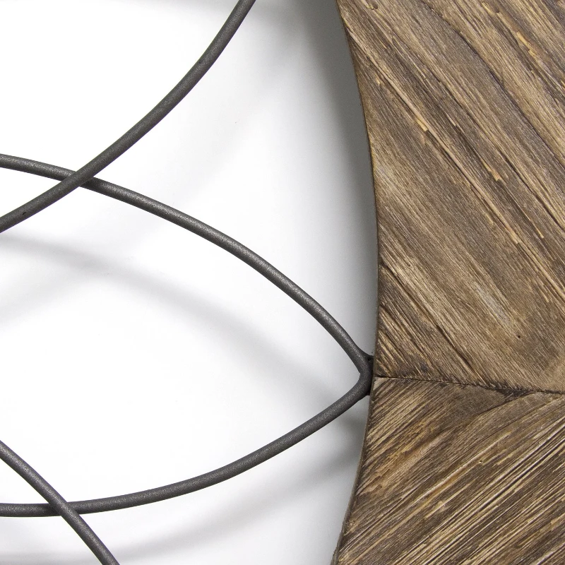 Stratton Round Wood and Metal Medallion Wall Decor