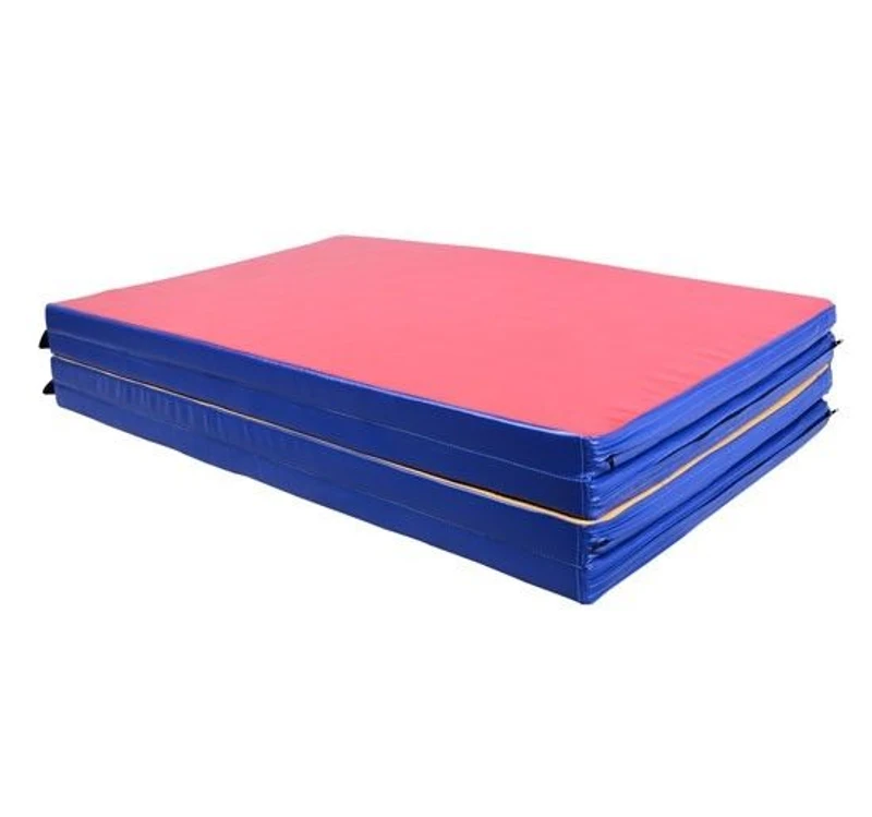 Soozier 6' x 4' x 2" PU Leather Folding Gymnastics/ Martial Arts Mat - Primary Colors