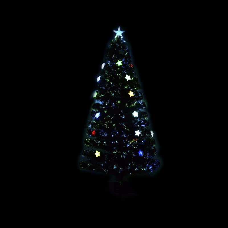 HomCom 5' Artificial Holiday Decoration Star Light Christmas Tree - Green