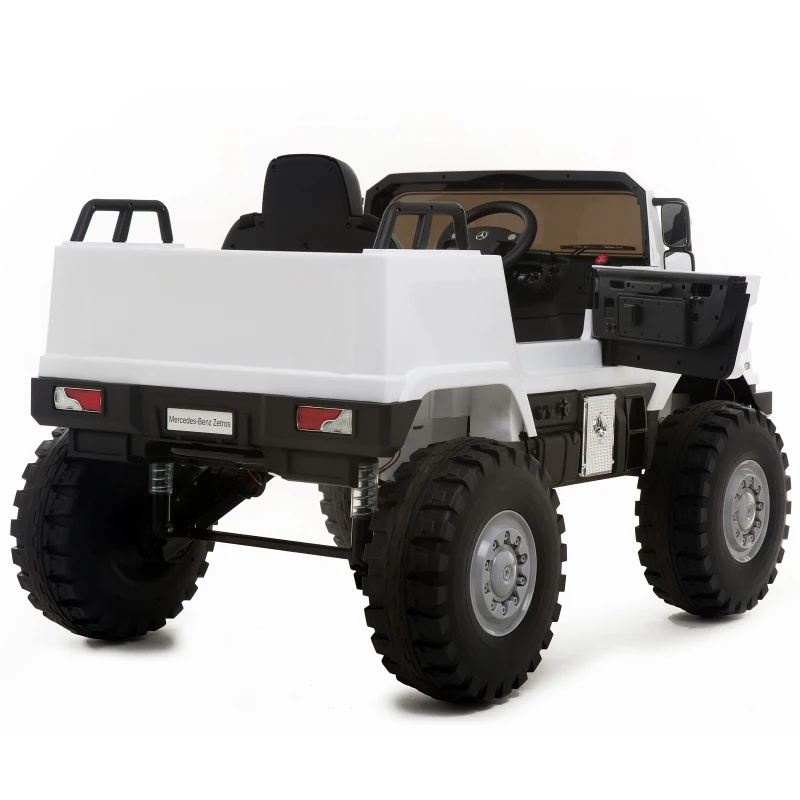 Aosom 12V Mercedes-Benz Zetros Kids Ride On Car Off Road Truck with Remote Control - White