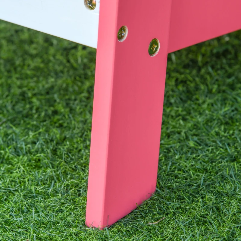 Outsunny Kids Adirondack Chair Wooden Classic Lounge Indoor for Backyard Deck Beach Garden Room 20" x 19.75" x 20.75" Red