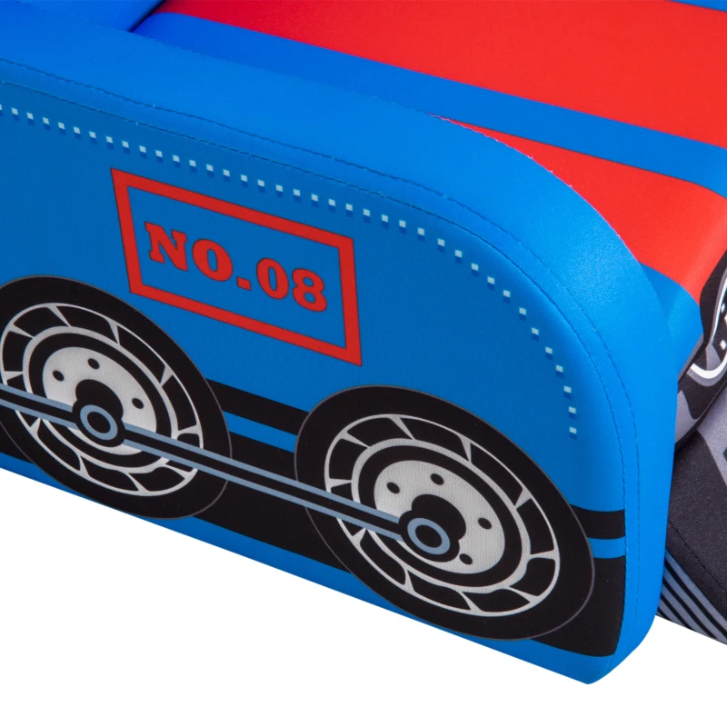 Qaba 17" Multi Spandex Storage Sofa Chair for Kids - Train Engine Locomotive