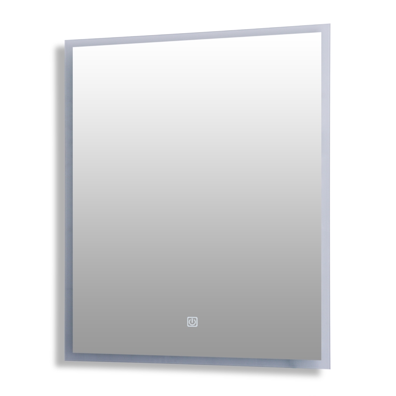 Kleankin 24" x 32" Vertical LED Illuminated Wall Mount Square Backlit Bathroom Mirror
