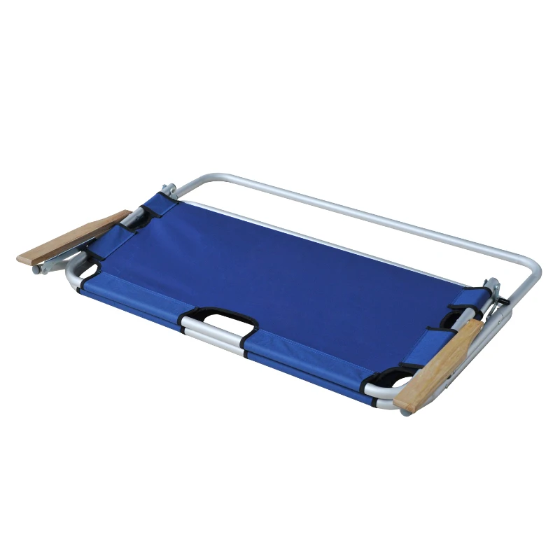 Outsunny 2-Person Folding Aluminum Love Seat Camping Chair - Blue