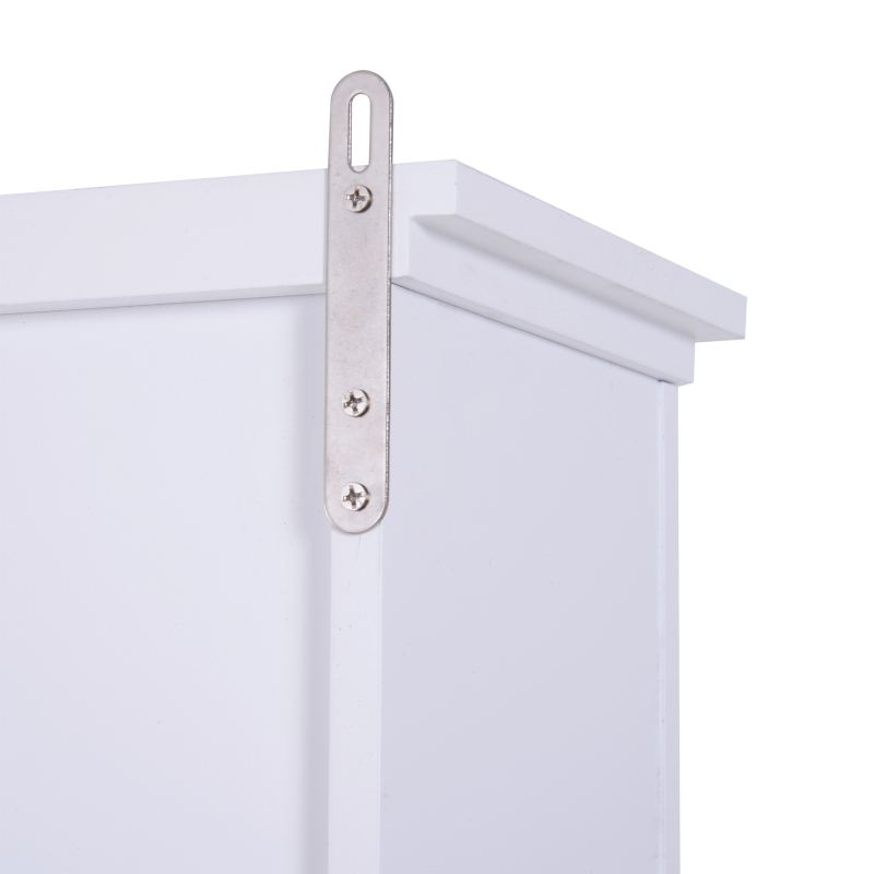 HomCom Freestanding Over-The-Toilet Bathroom Storage Cabinet - White