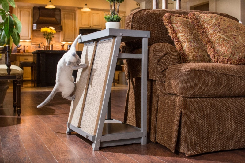 New Age Pet Kitty Korner w/Bed and Scratch Pad - Grey